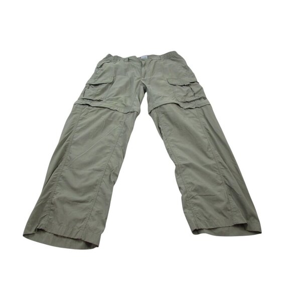 Columbia Convertible Pants Mens Medium Green Titanium‎ Skiing Elastic Waist - Picture 1 of 15
